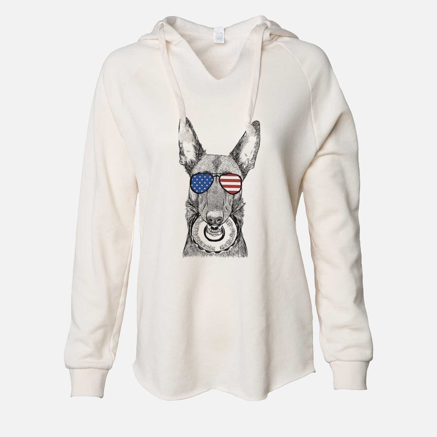 USA Juno the Belgian Malinois - Cali Wave Hooded Sweatshirt