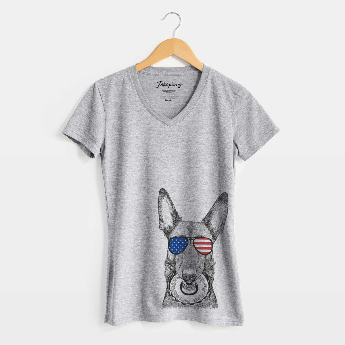 USA Juno the Belgian Malinois - Women's Perfect V-neck Shirt