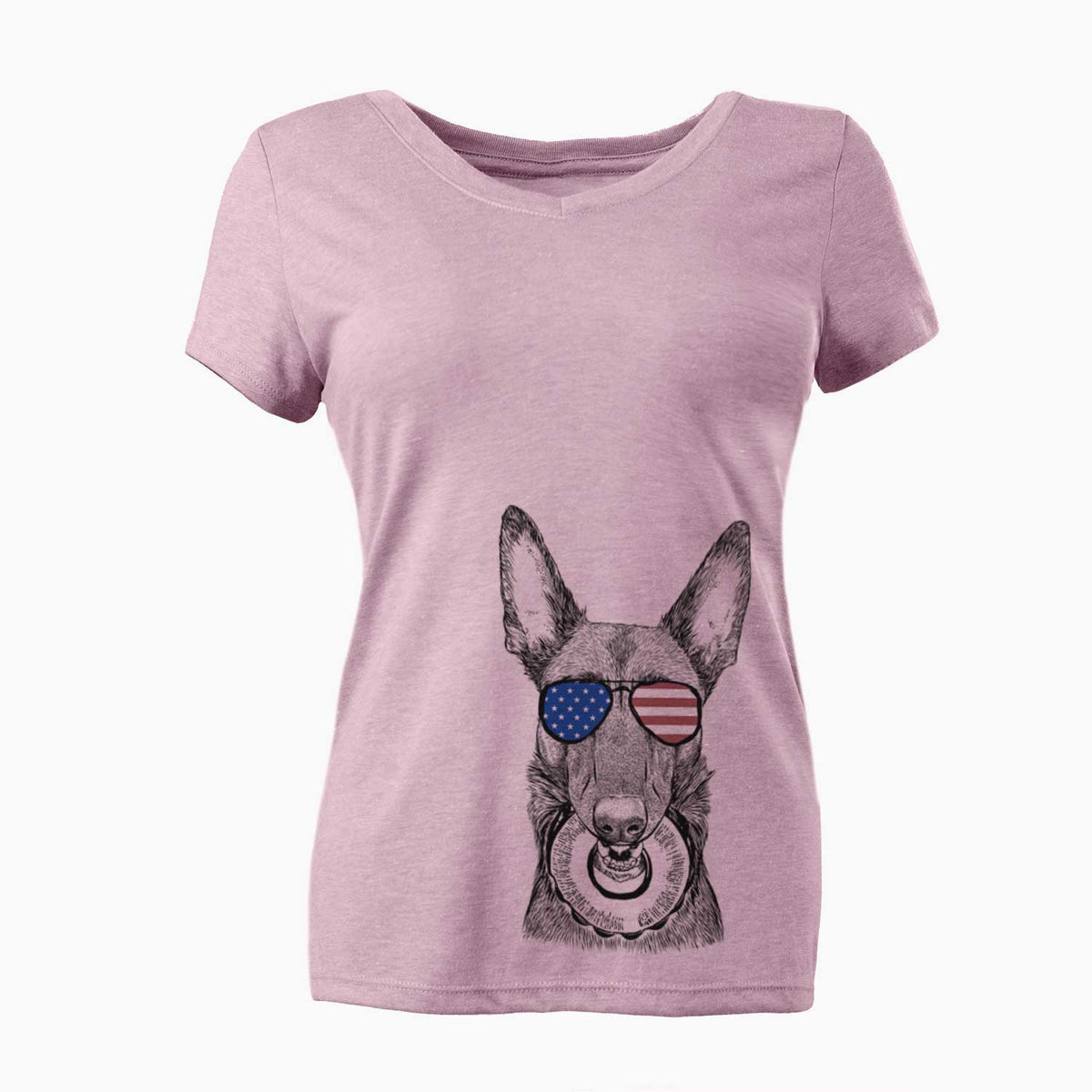 USA Juno the Belgian Malinois - Women's Perfect V-neck Shirt