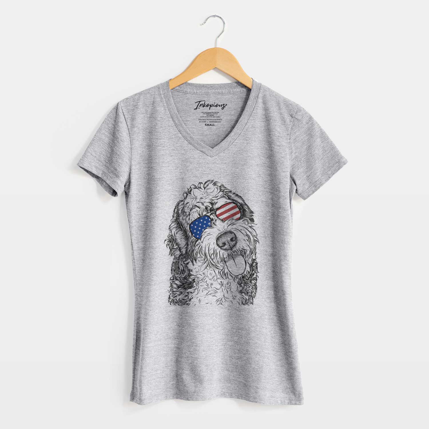 USA Kaci the Bernedoodle - Women's Perfect V-neck Shirt