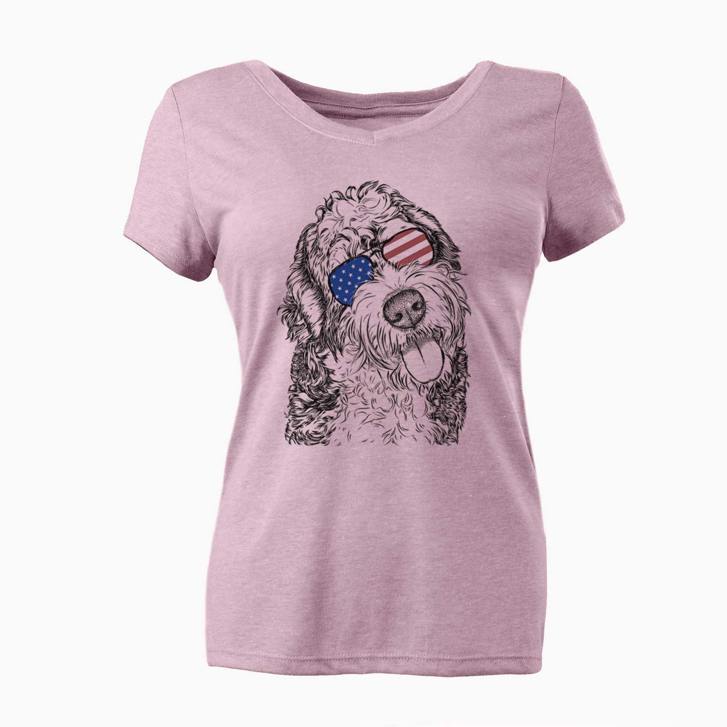 USA Kaci the Bernedoodle - Women's Perfect V-neck Shirt