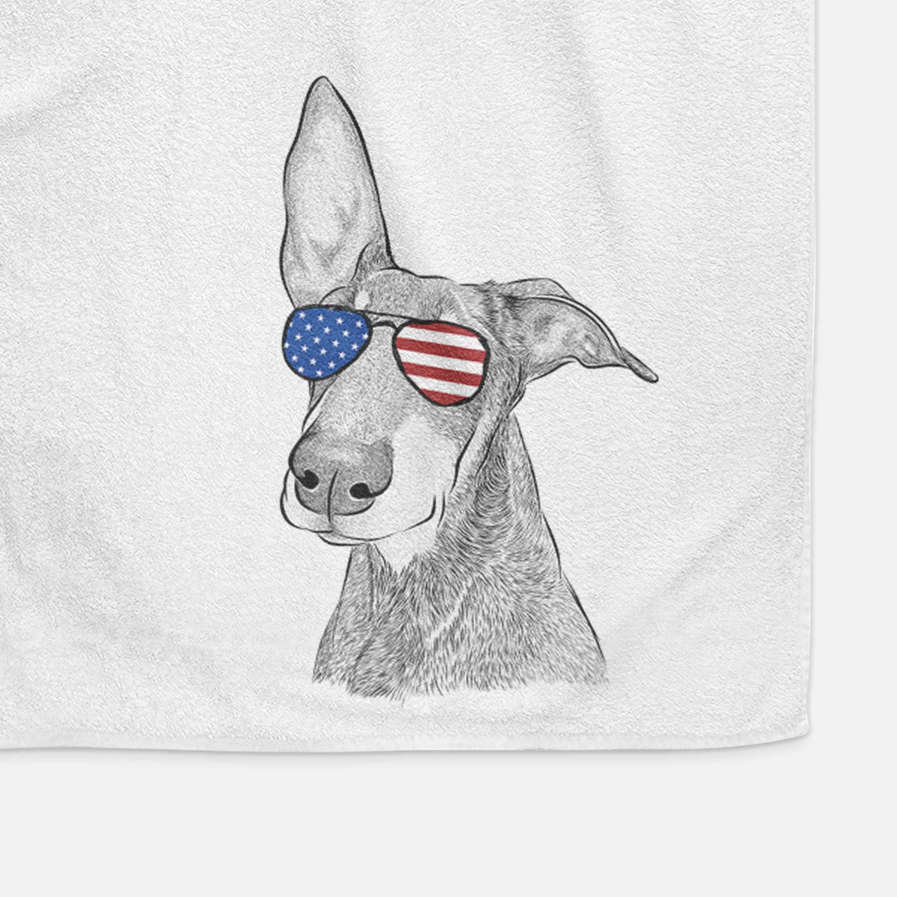 Kain the Doberman Pinscher Decorative Hand Towel