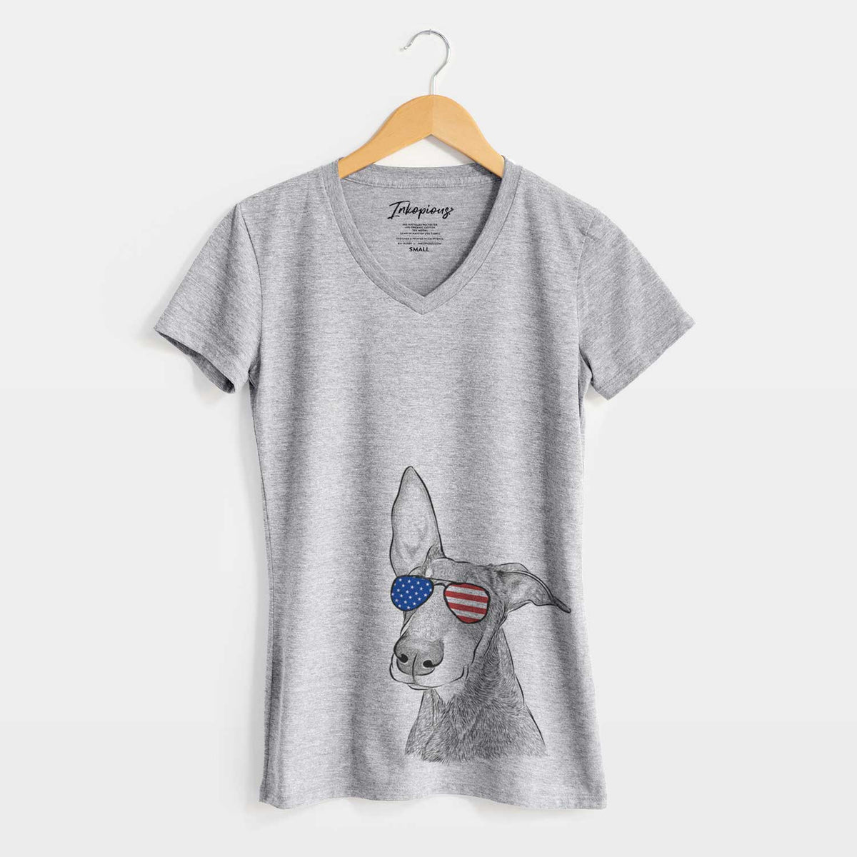 USA Kain the Doberman Pinscher - Women's Perfect V-neck Shirt