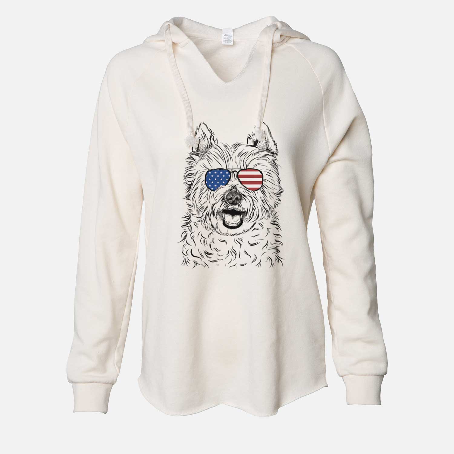 USA Kami the West Highland Terrier - Cali Wave Hooded Sweatshirt