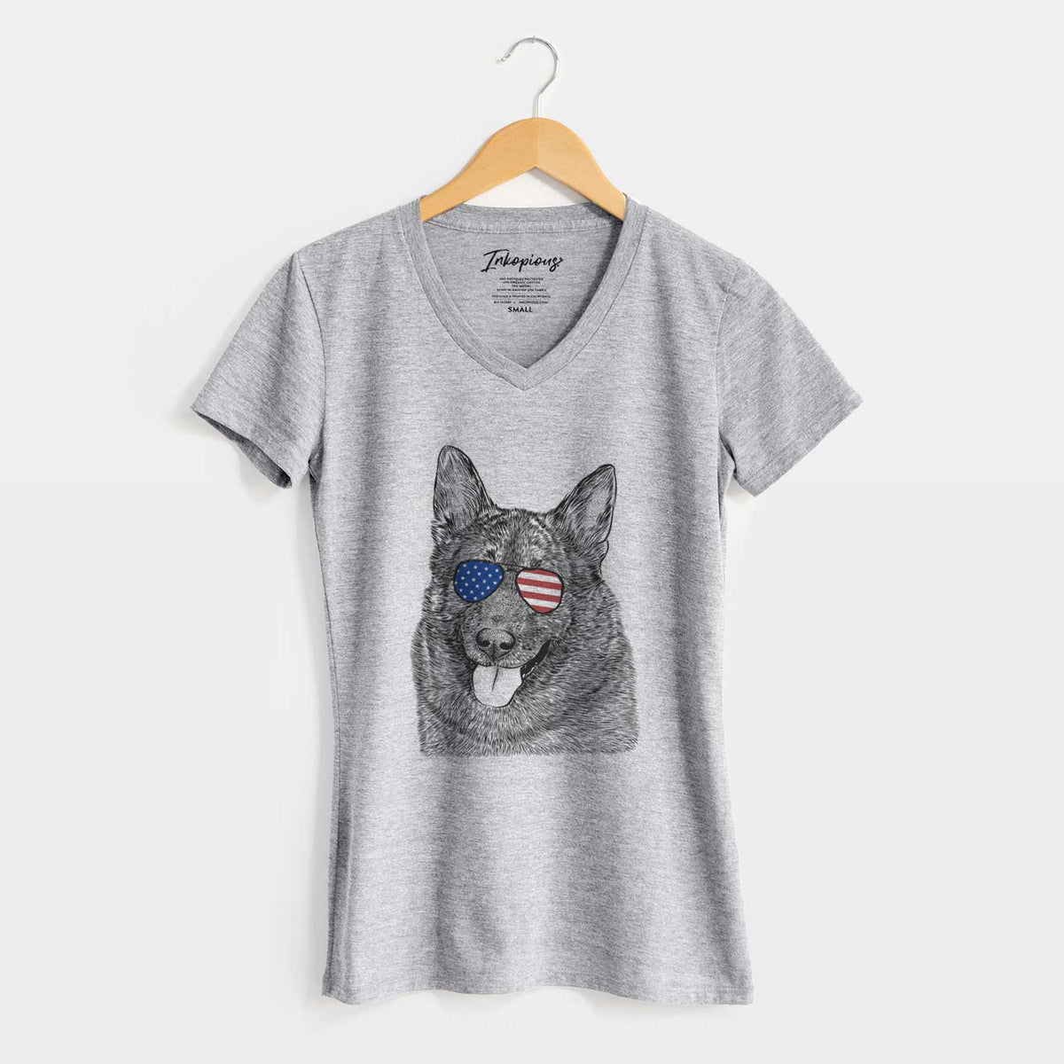 USA Kasia the Norwegian Elkhound - Women&#39;s Perfect V-neck Shirt