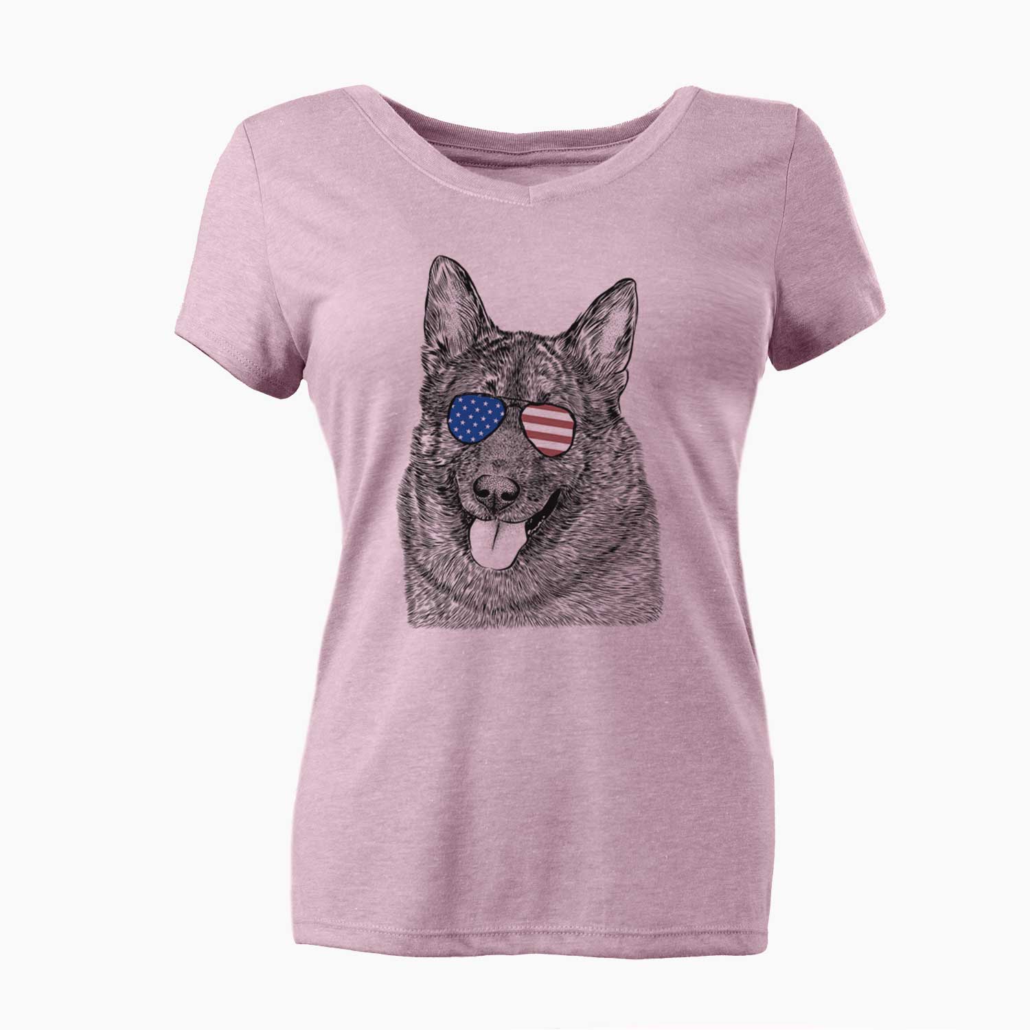 USA Kasia the Norwegian Elkhound - Women's Perfect V-neck Shirt