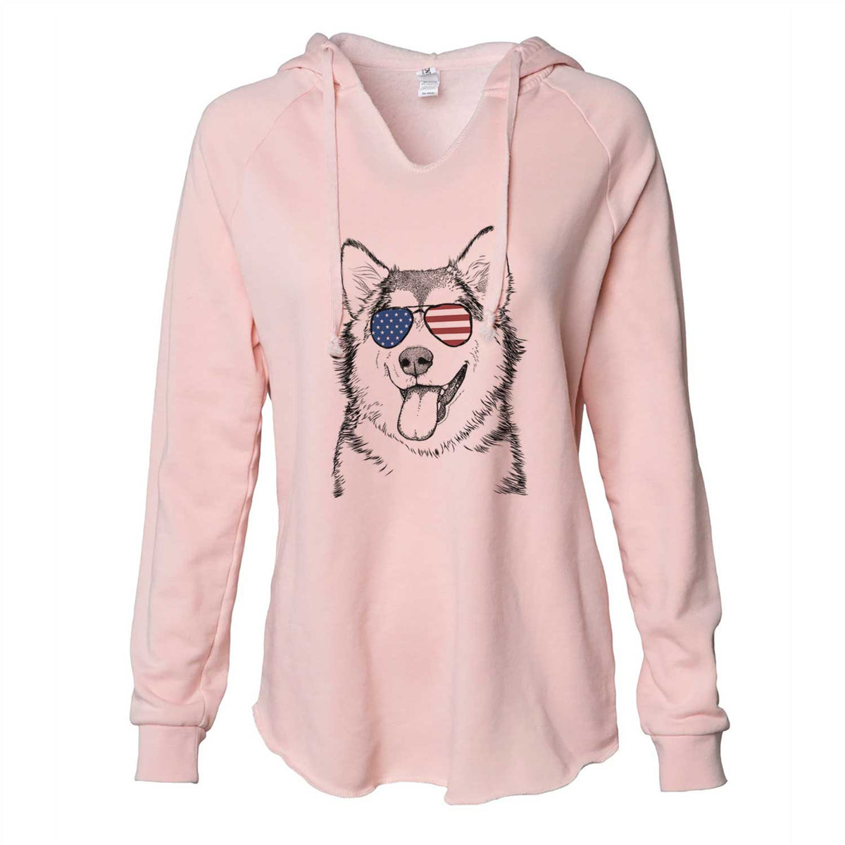 USA Kaskae the Alaskan Malamute - Cali Wave Hooded Sweatshirt