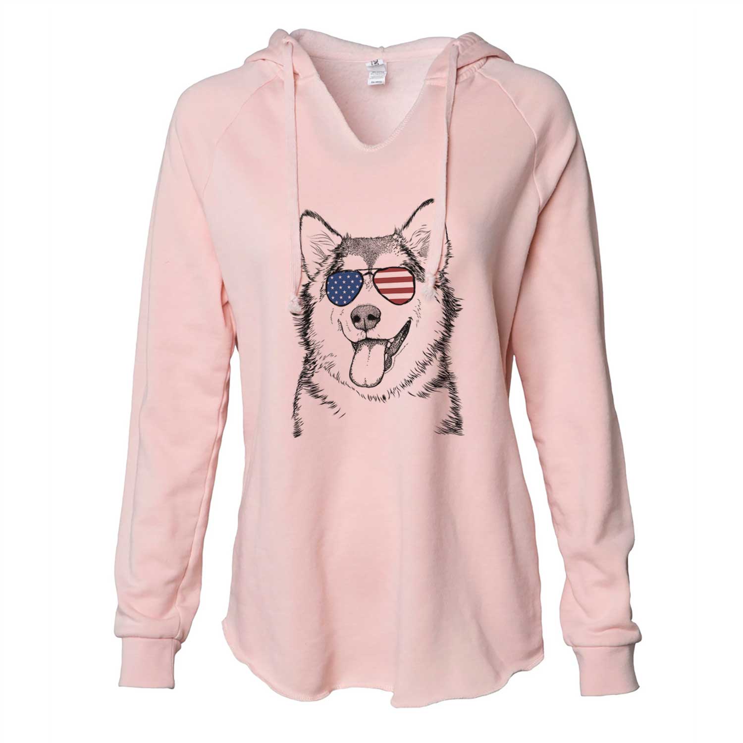 USA Kaskae the Alaskan Malamute - Cali Wave Hooded Sweatshirt