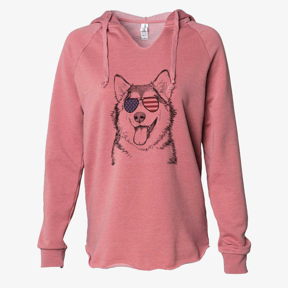 USA Kaskae the Alaskan Malamute - Cali Wave Hooded Sweatshirt
