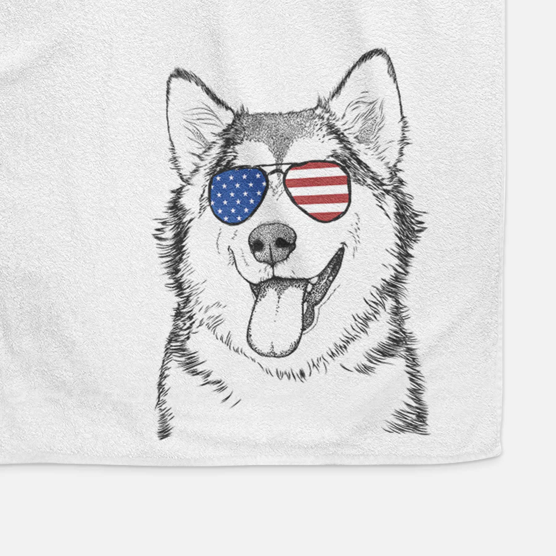 Kaskae the Alaskan Malamute Decorative Hand Towel