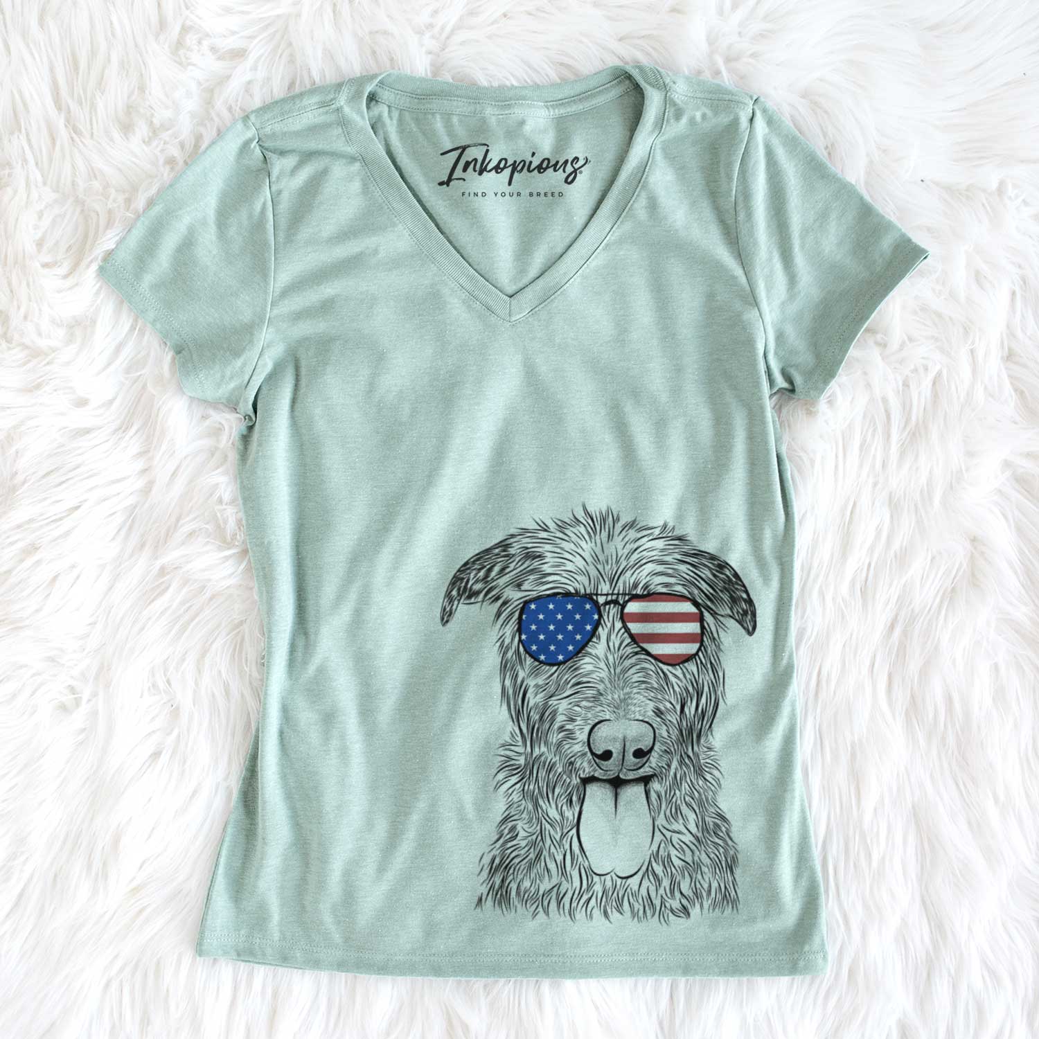 USA Keeva the Irish Wolfhound - Women's Perfect V-neck Shirt