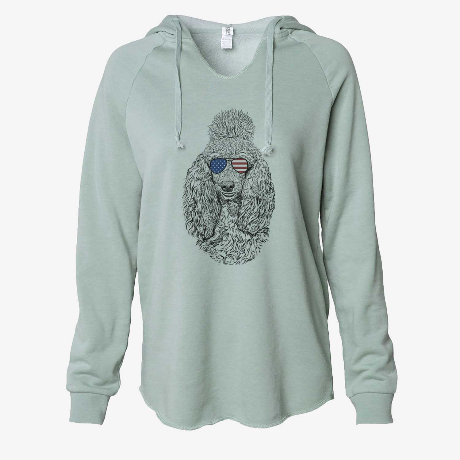 USA Kenna the Standard Poodle - Cali Wave Hooded Sweatshirt