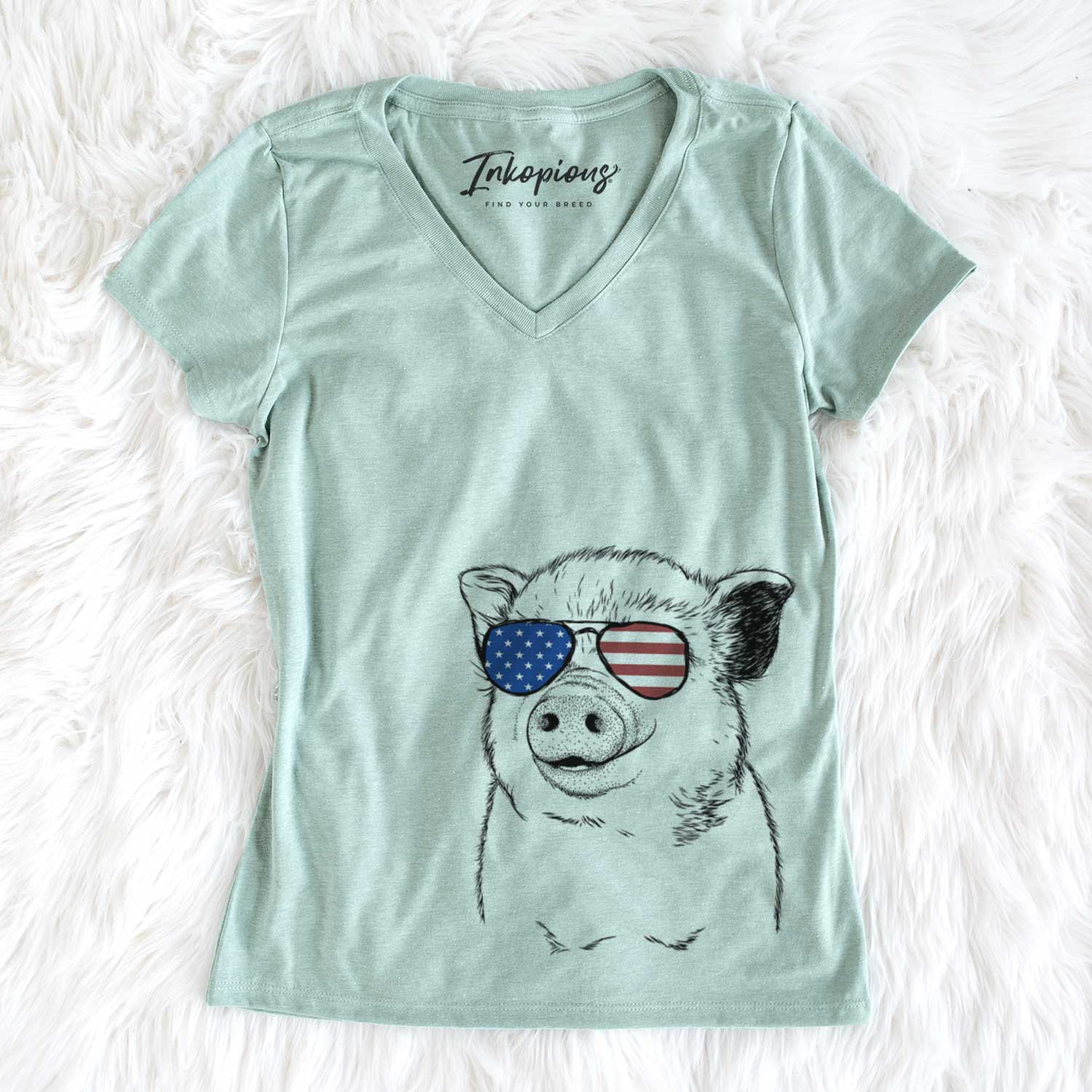 USA Kevin the Spotted Pig - Women's Perfect V-neck Shirt