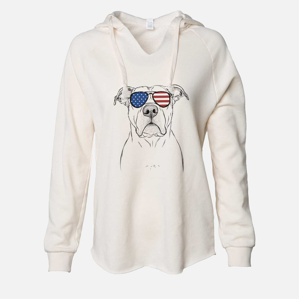 USA KiaOra the Pitbull Mix - Cali Wave Hooded Sweatshirt