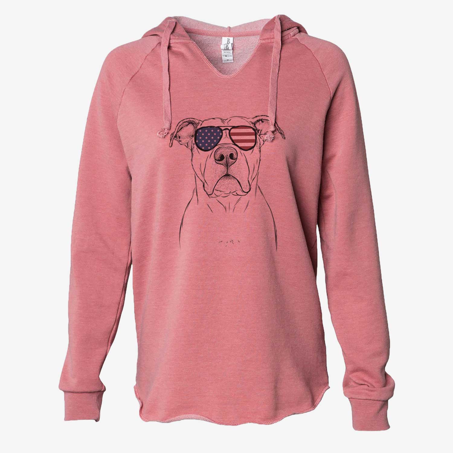 USA KiaOra the Pitbull Mix - Cali Wave Hooded Sweatshirt