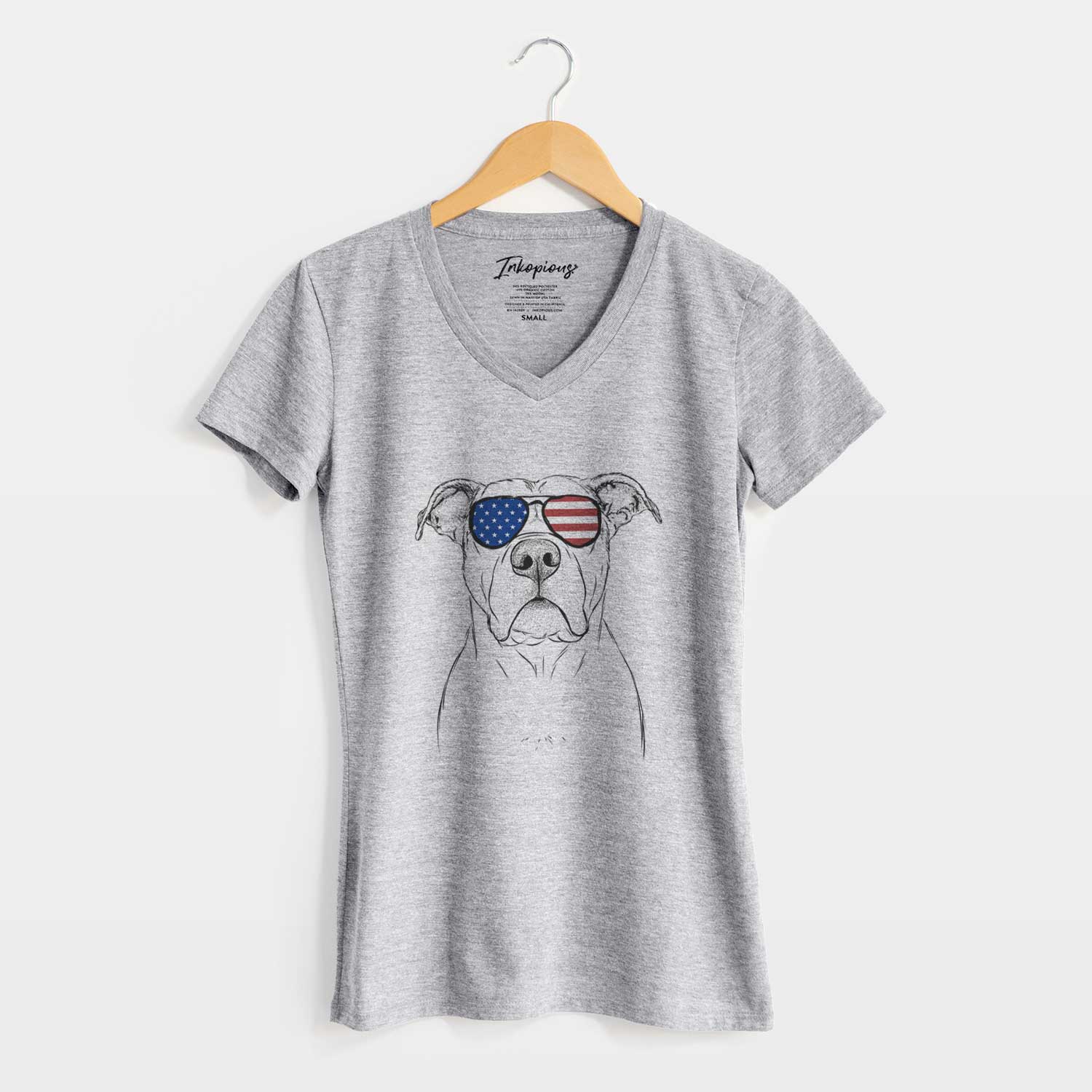 USA KiaOra the Pitbull Mix - Women's Perfect V-neck Shirt