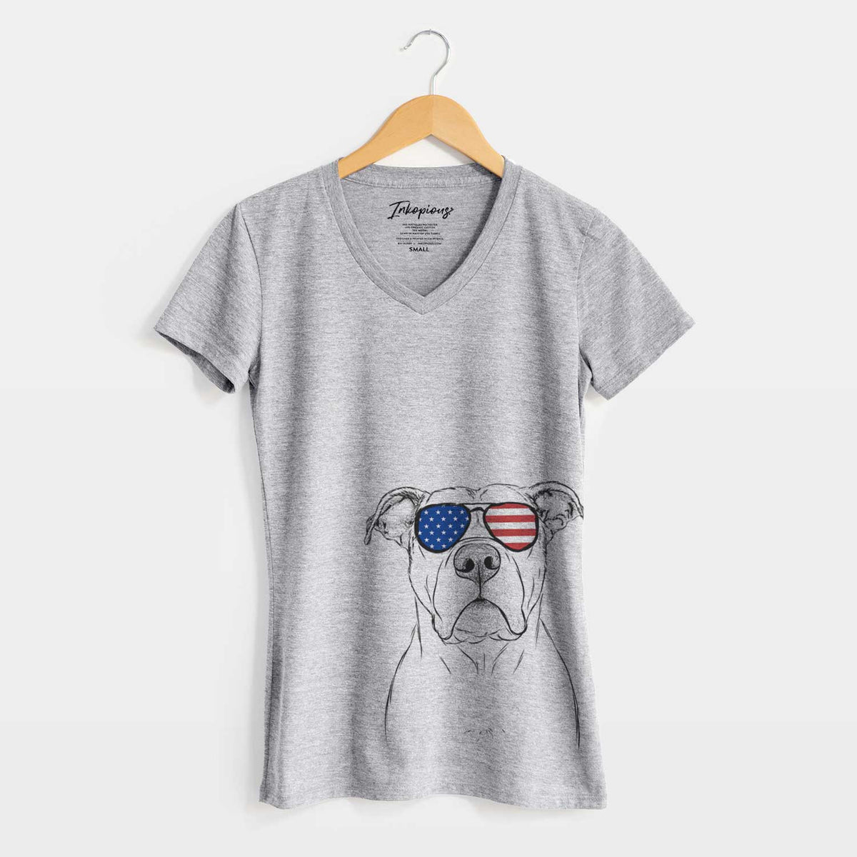 USA KiaOra the Pitbull Mix - Women's Perfect V-neck Shirt