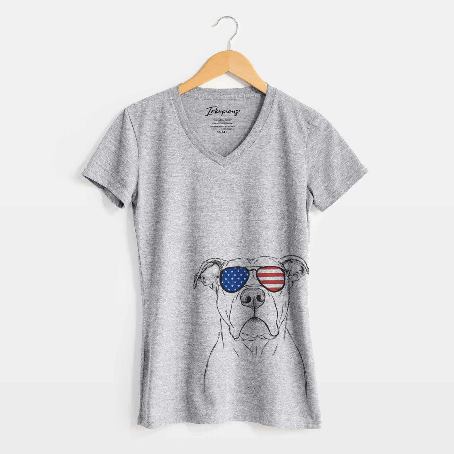 USA KiaOra the Pitbull Mix - Women's Perfect V-neck Shirt