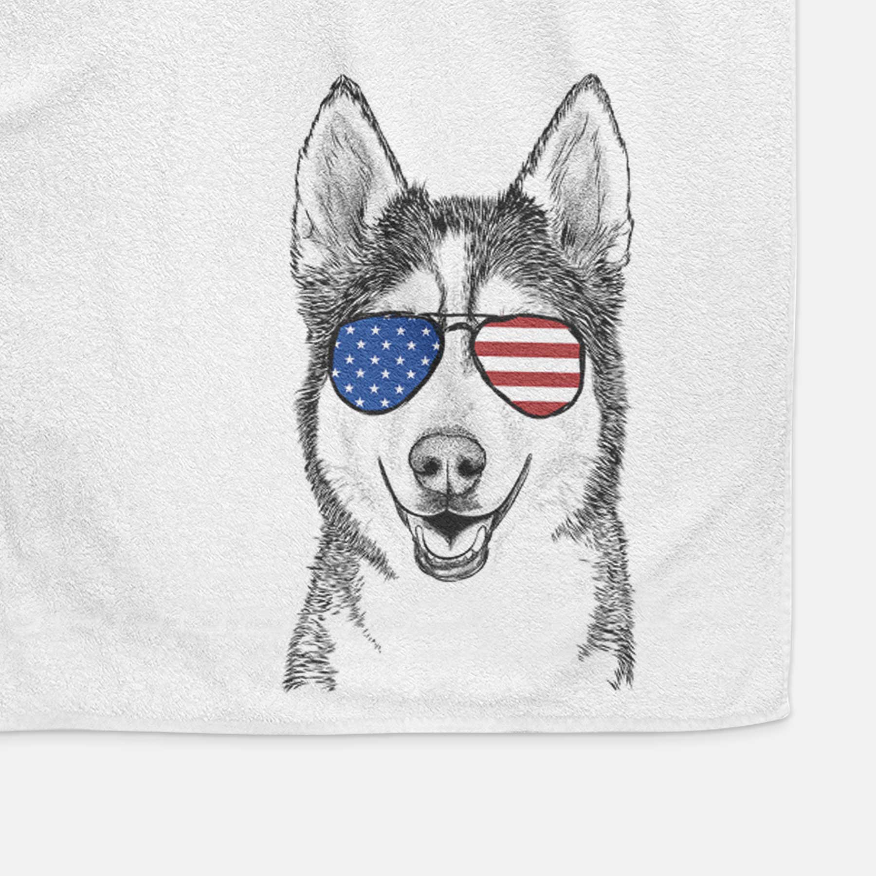 Kira the Siberian Husky Decorative Hand Towel