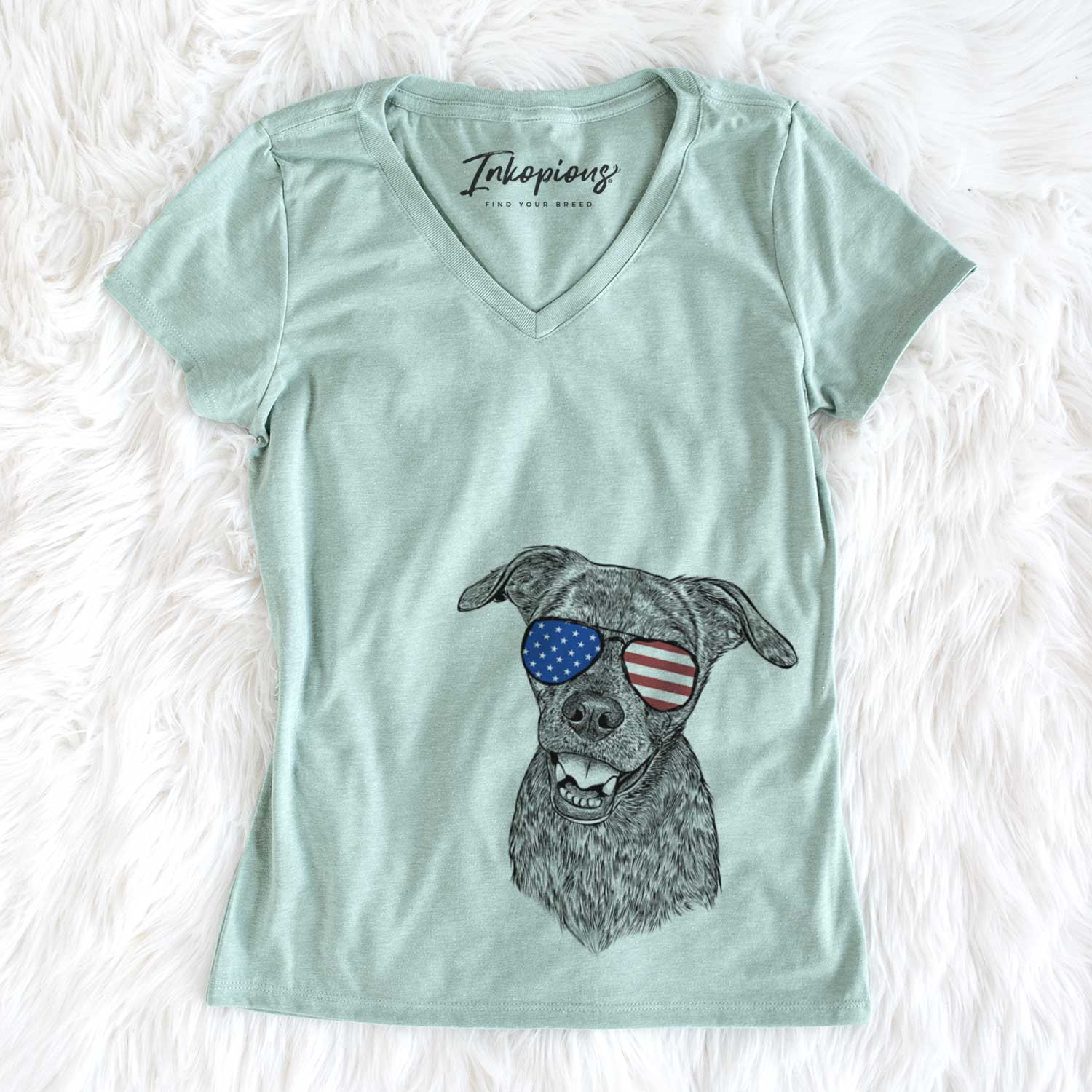 USA Kirby the Mountain Cur Mix - Women's Perfect V-neck Shirt