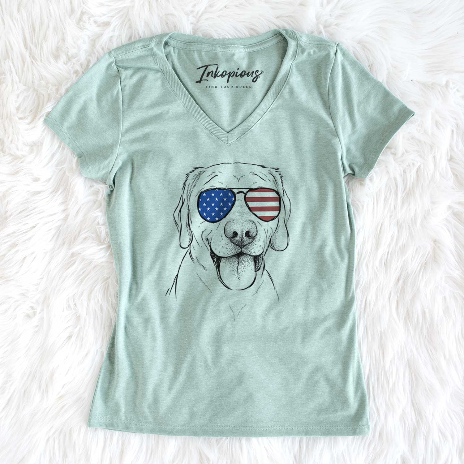 USA Klay the Labrador Retriever - Women's Perfect V-neck Shirt