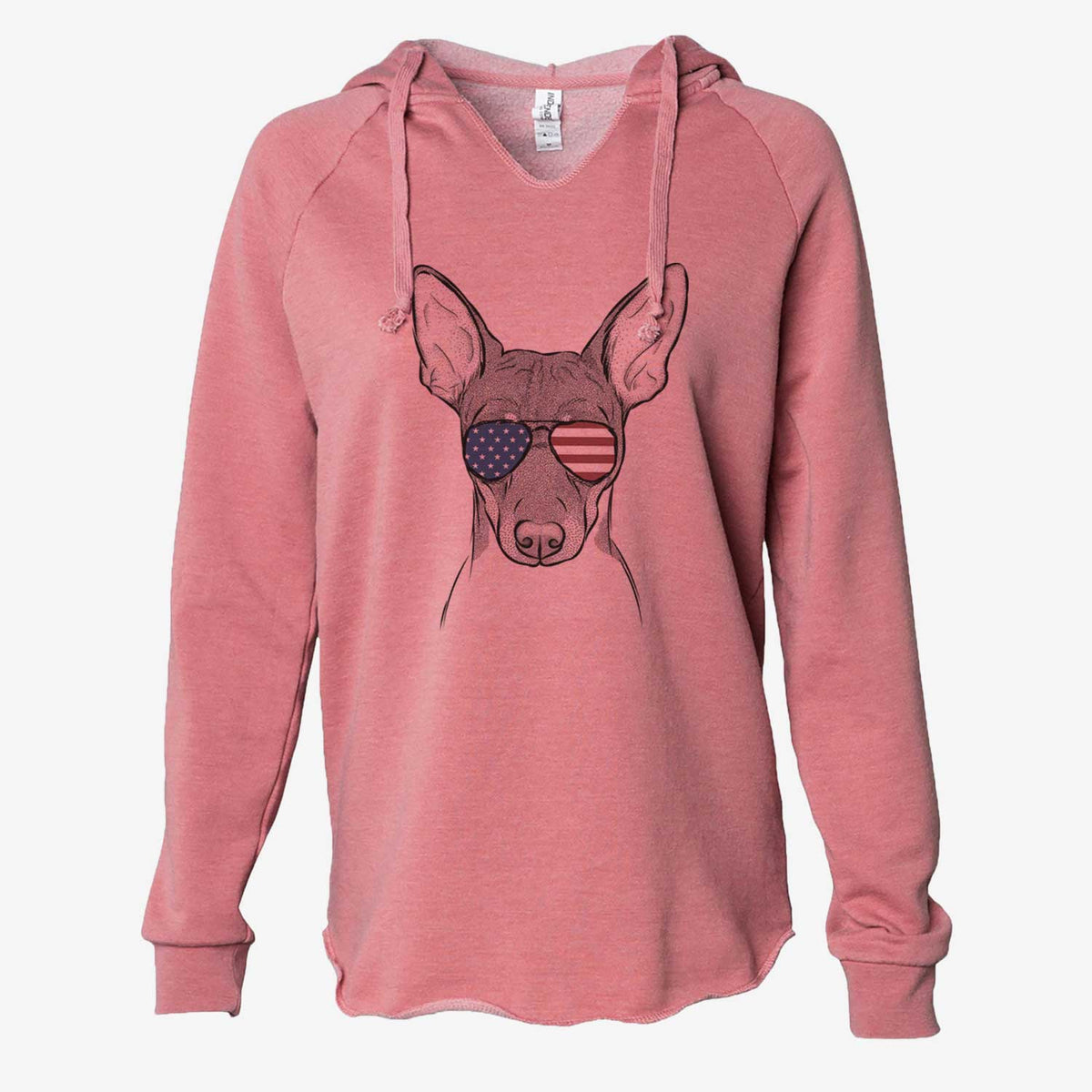 USA Knox the Rat Terrier - Cali Wave Hooded Sweatshirt