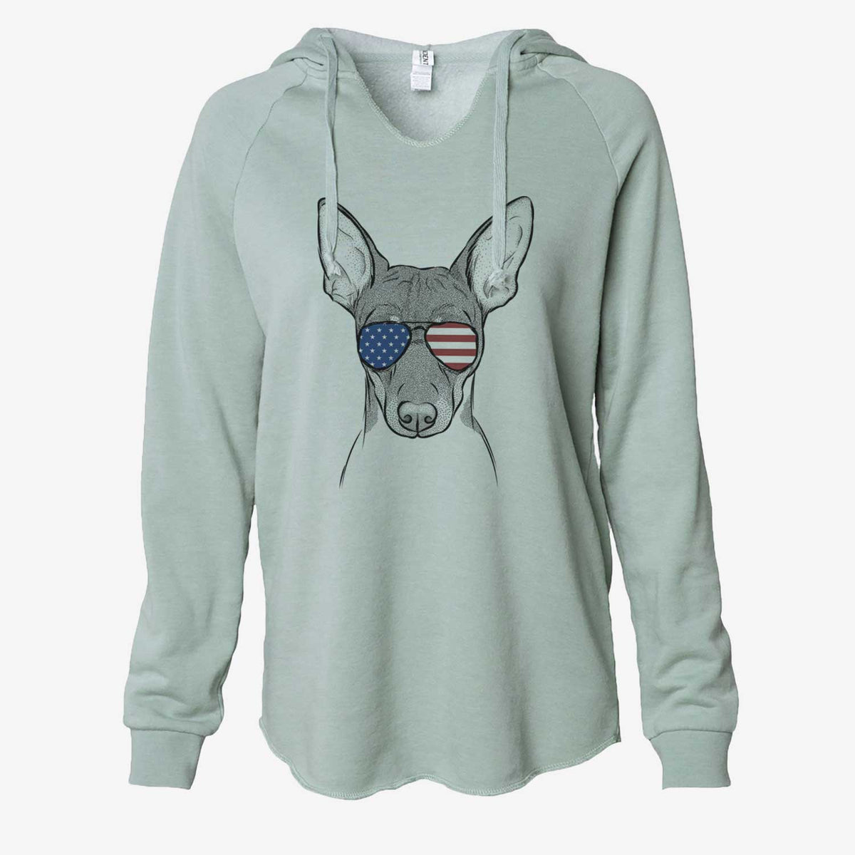 USA Knox the Rat Terrier - Cali Wave Hooded Sweatshirt