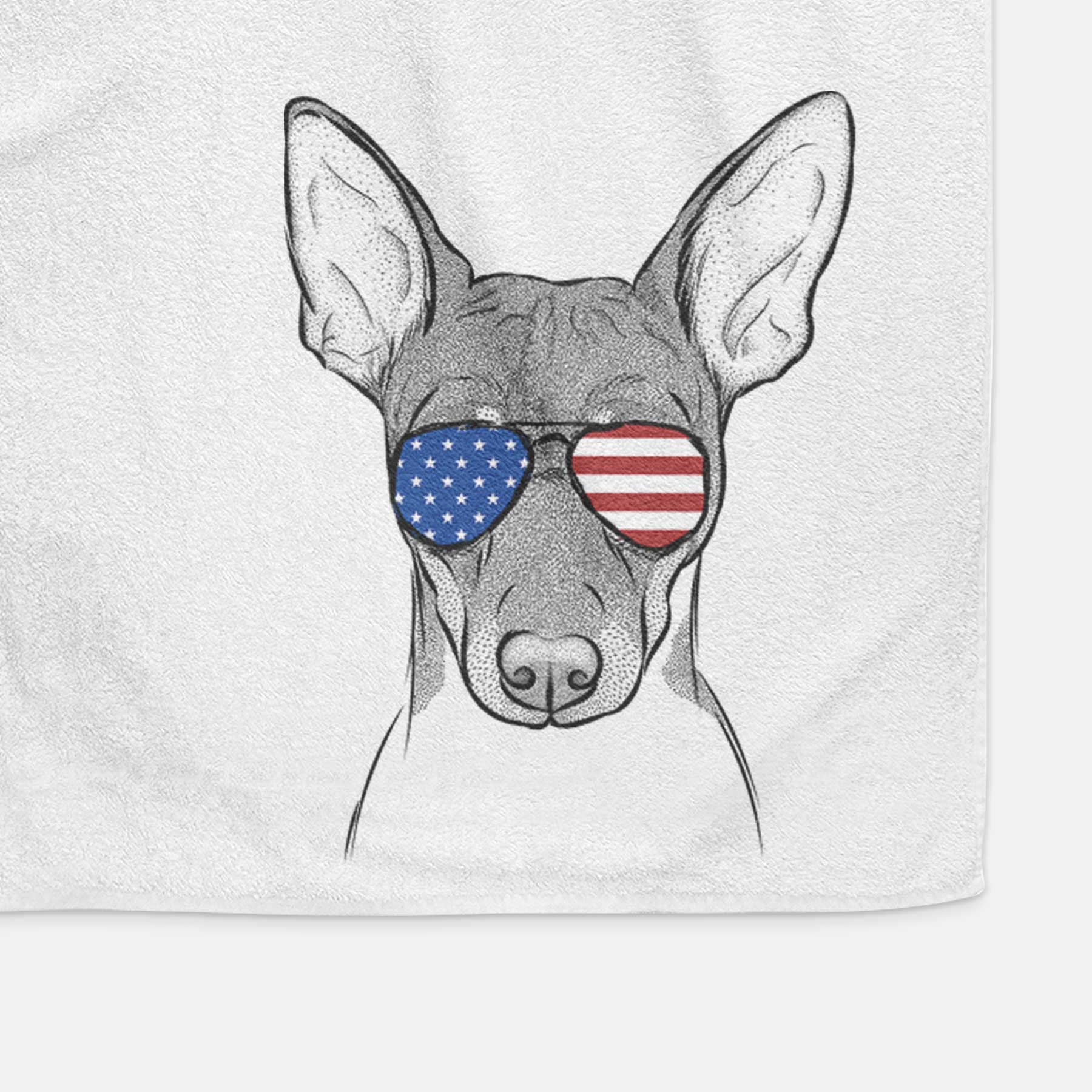 Knox the Rat Terrier Decorative Hand Towel