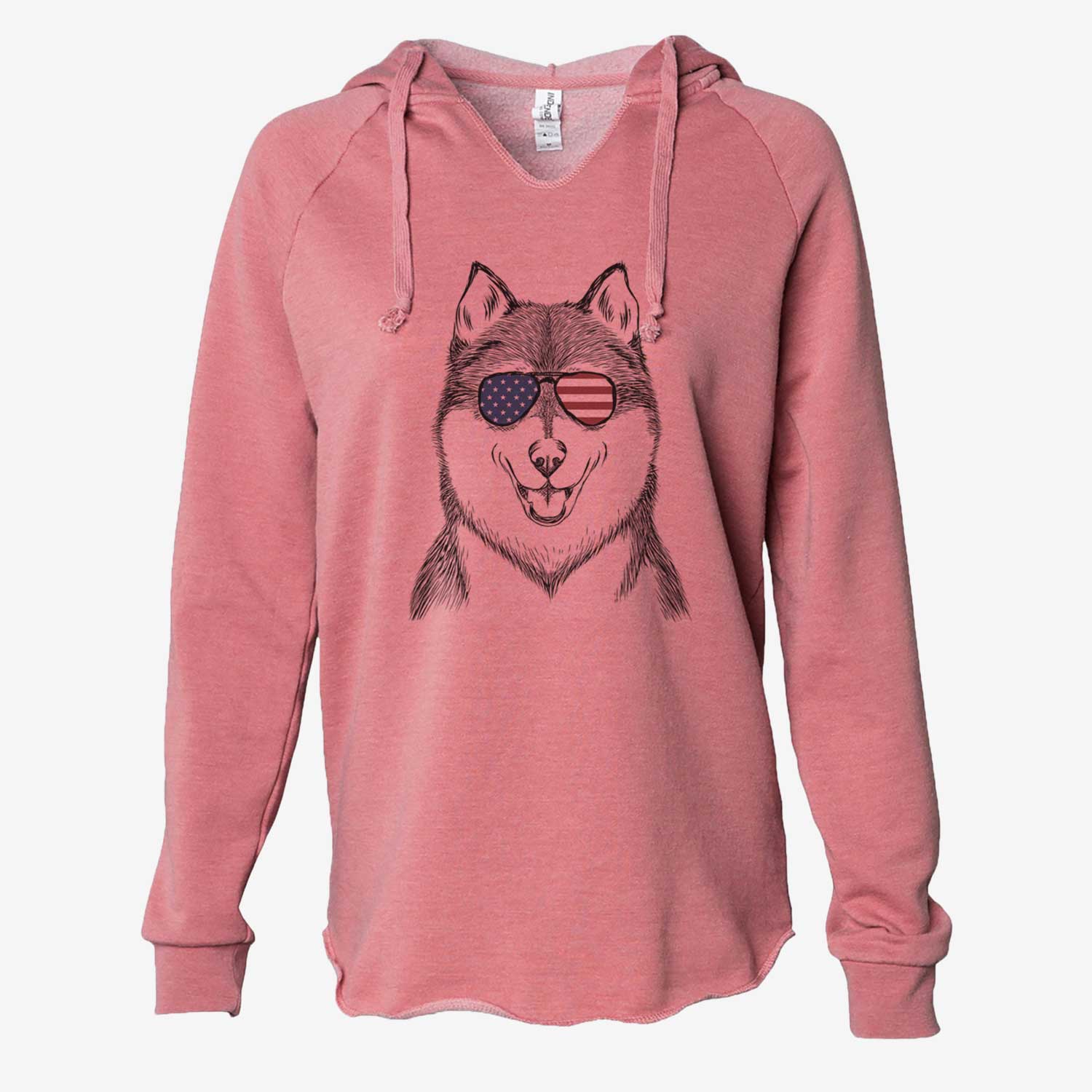 USA Koda the Siberian Husky - Cali Wave Hooded Sweatshirt