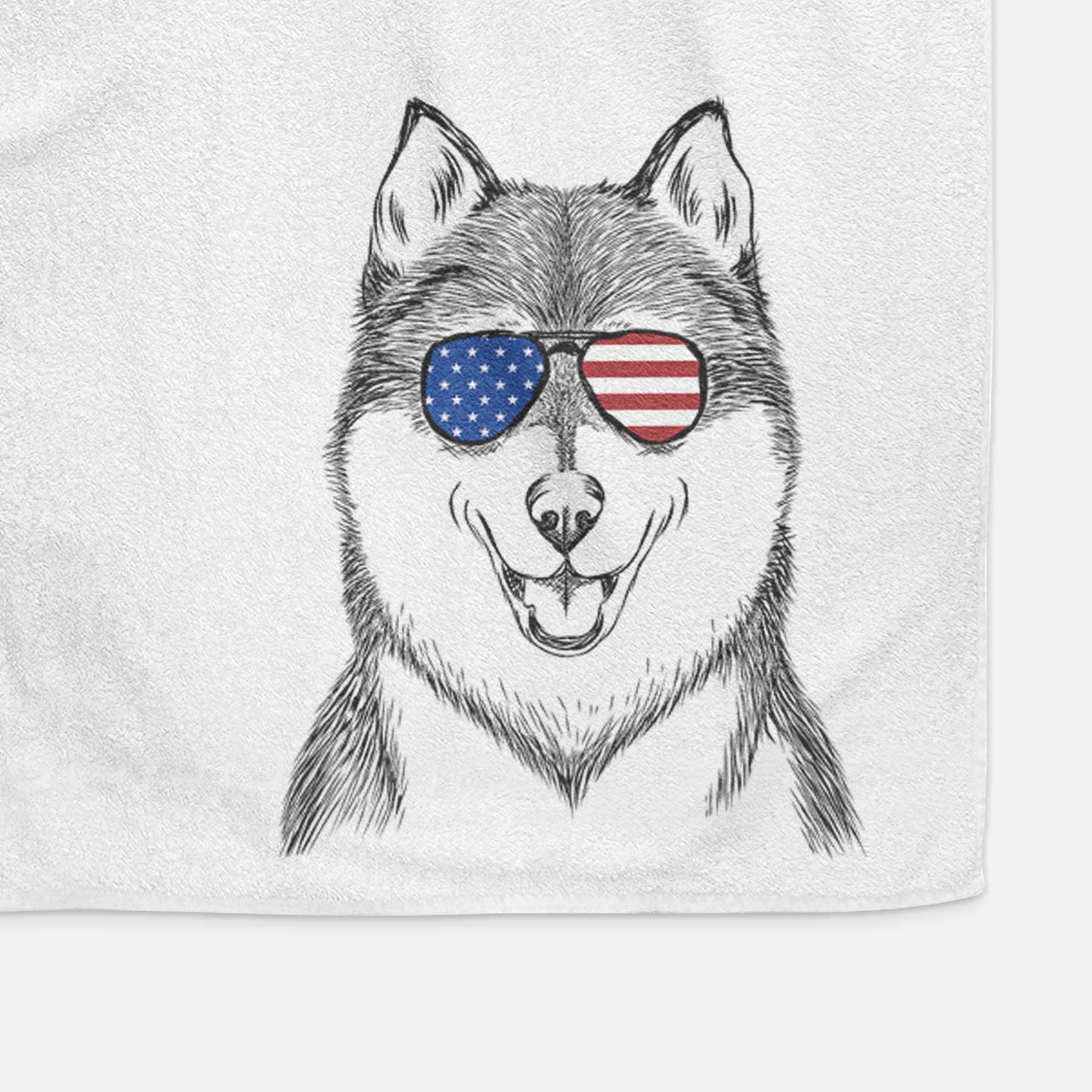 Koda the Siberian Husky Decorative Hand Towel