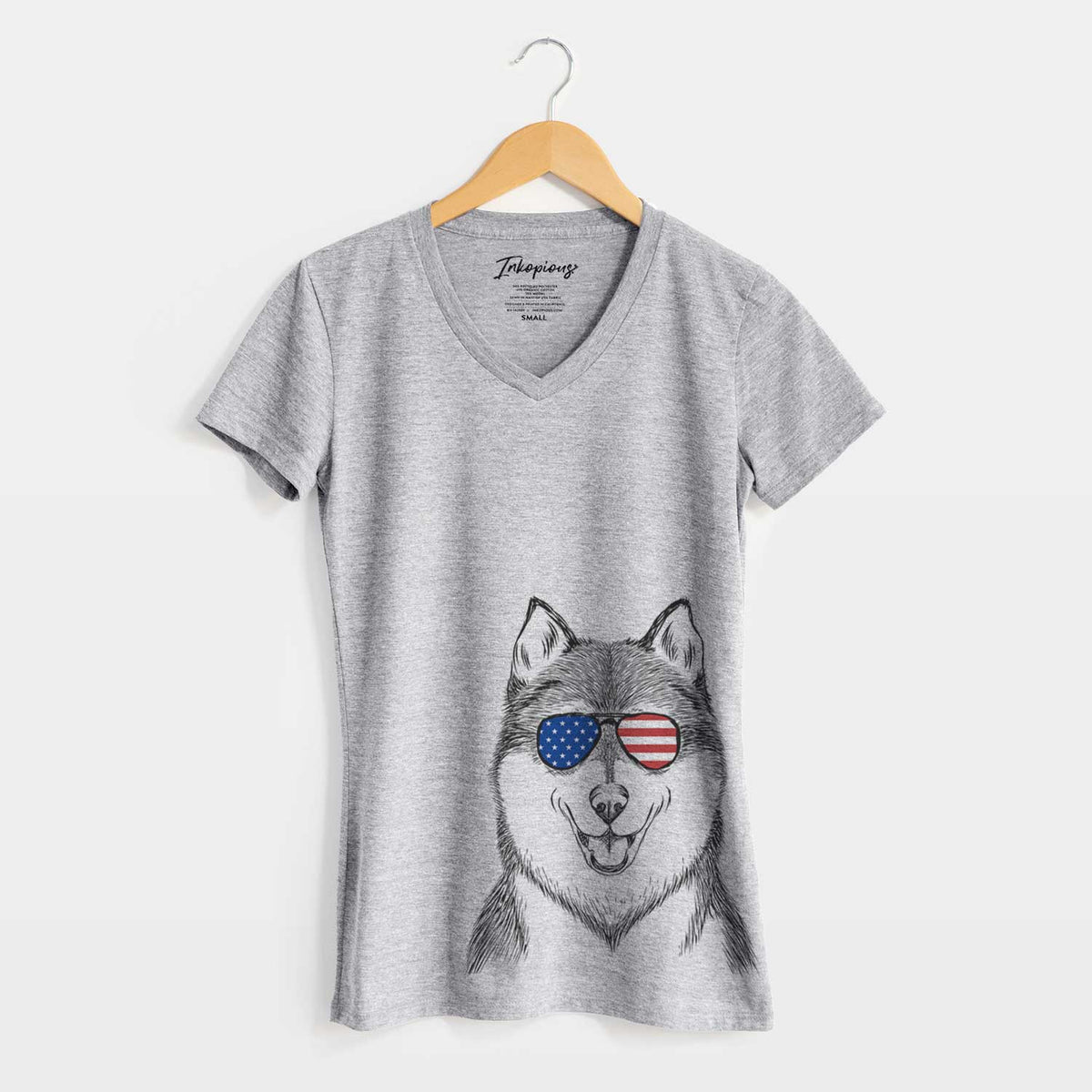 USA Koda the Siberian Husky - Women's Perfect V-neck Shirt