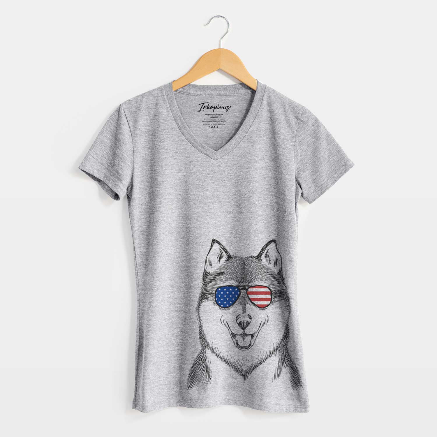 USA Koda the Siberian Husky - Women's Perfect V-neck Shirt
