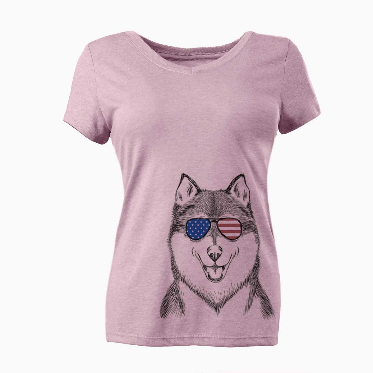 USA Koda the Siberian Husky - Women's Perfect V-neck Shirt