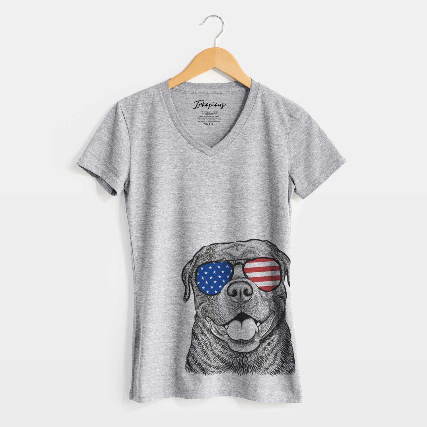 USA Kojak the Rottweiler - Women's Perfect V-neck Shirt