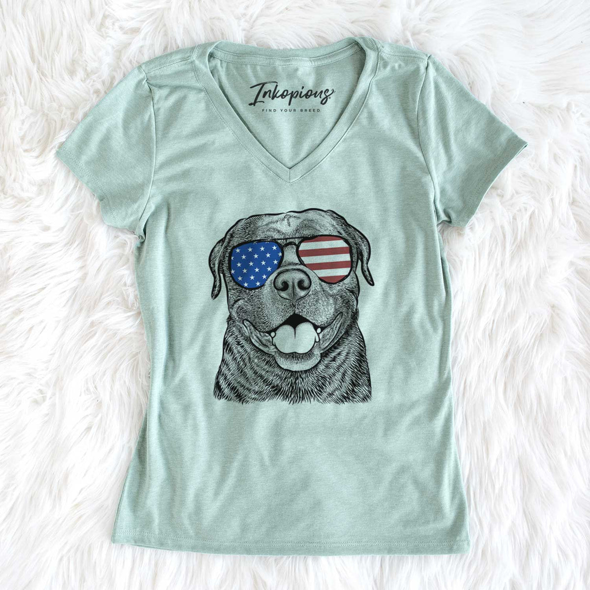 USA Kojak the Rottweiler - Women's Perfect V-neck Shirt
