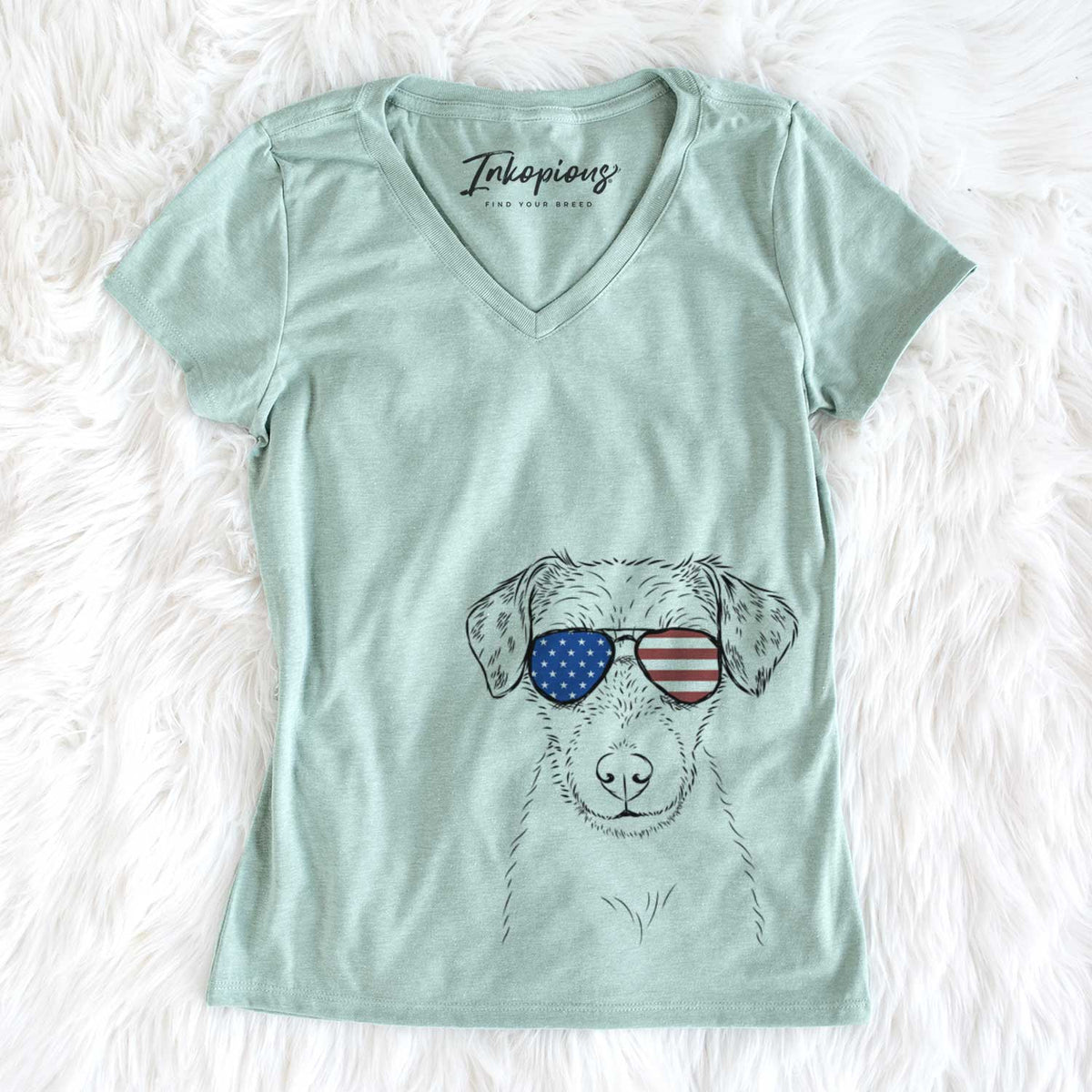 USA Kozmo the Jack Russell Terrier - Women's Perfect V-neck Shirt