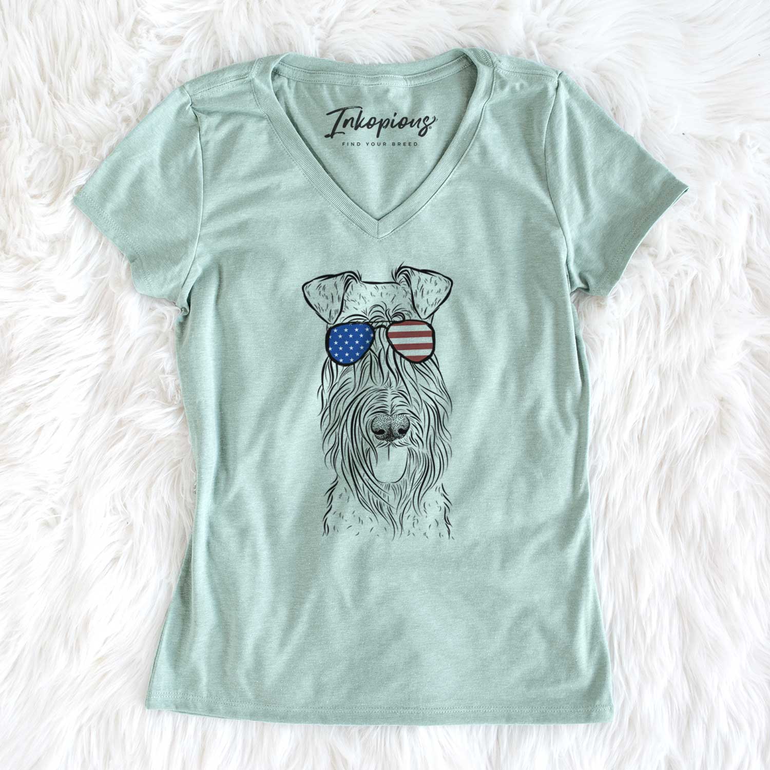 USA Kricket the Kerry Blue Terrier - Women's Perfect V-neck Shirt