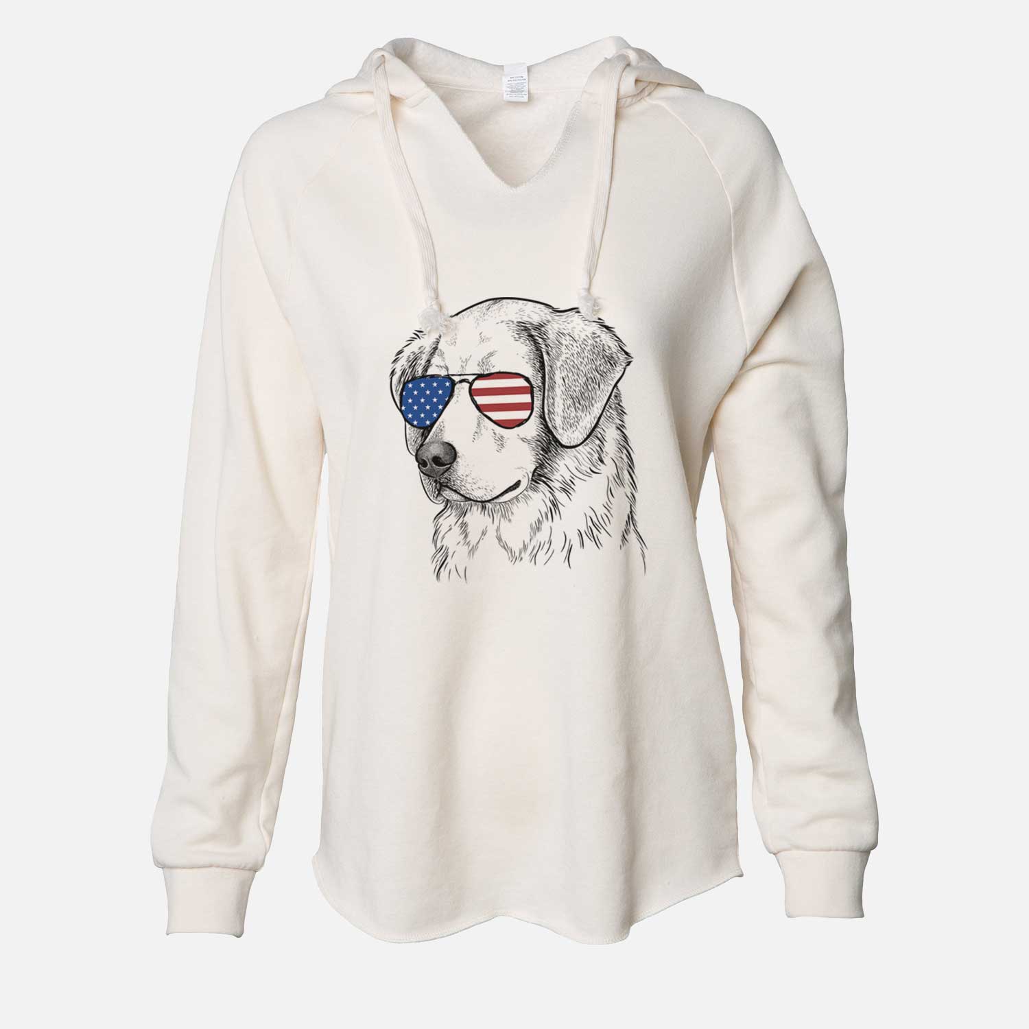 USA Kula the Golden Retriever - Cali Wave Hooded Sweatshirt