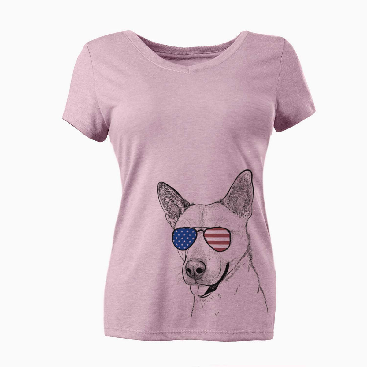 USA Kulfi the Jindo Shiba Inu Mix - Women's Perfect V-neck Shirt