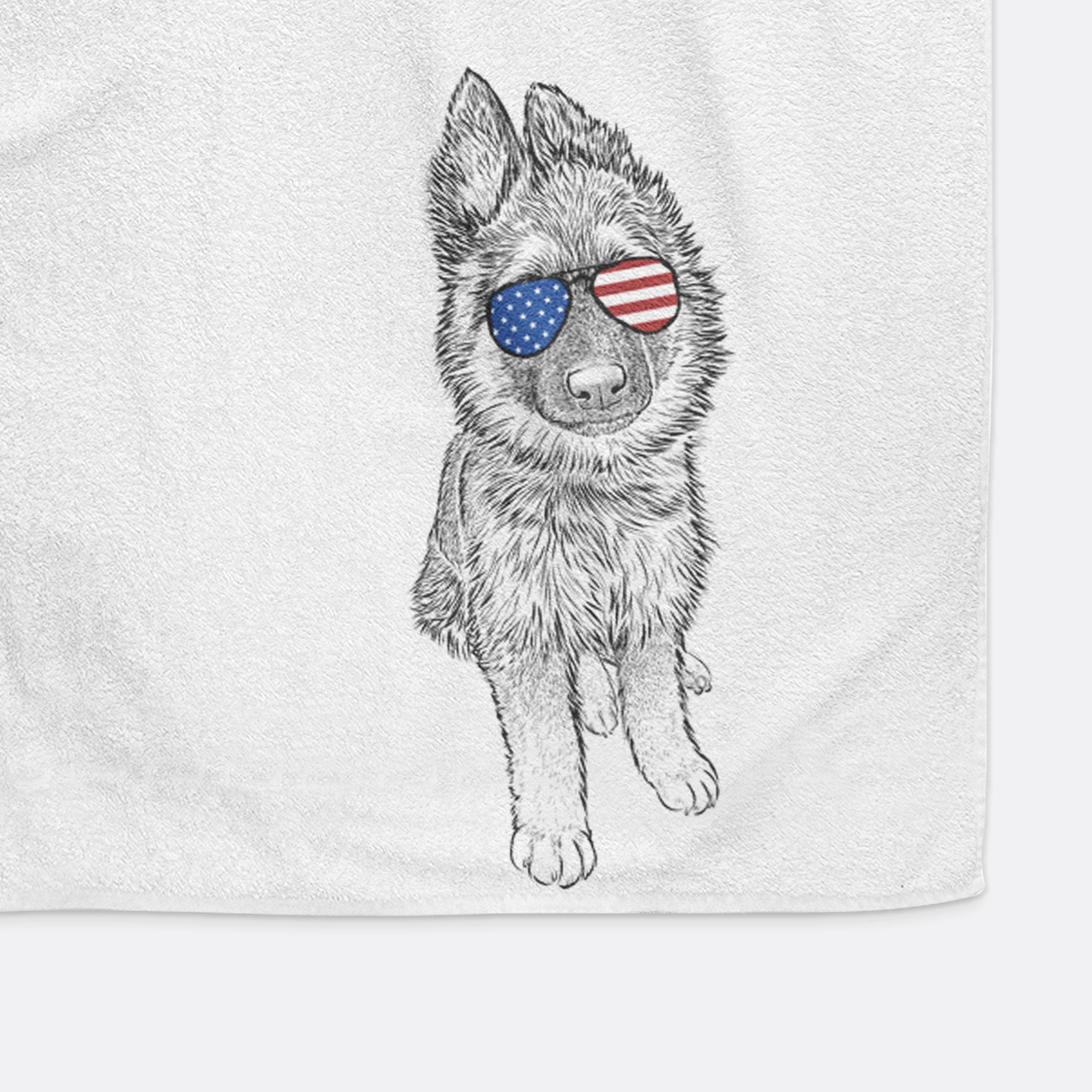 Kuyo the German Shepherd Decorative Hand Towel