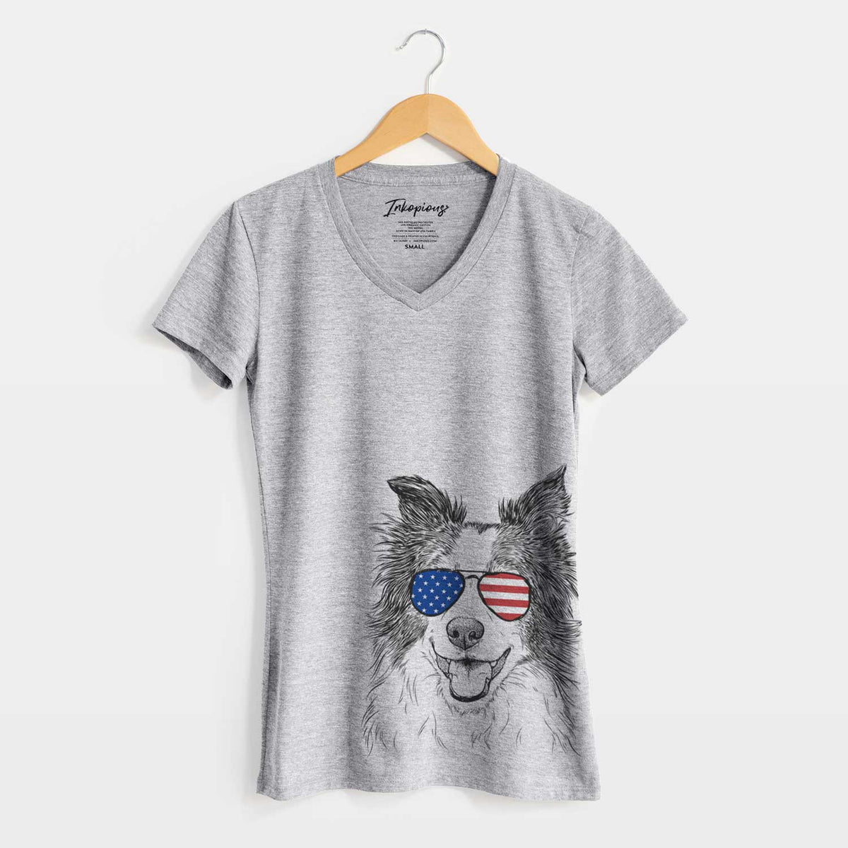 USA Kylee the Border Collie - Women's Perfect V-neck Shirt