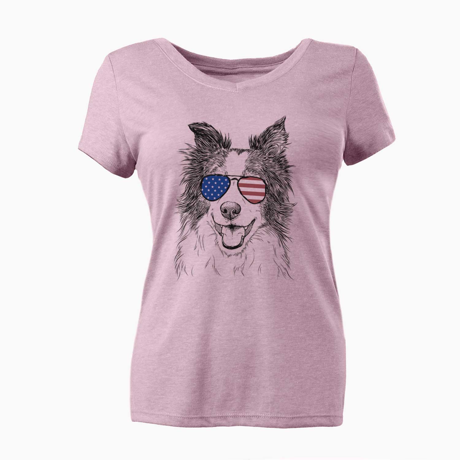 USA Kylee the Border Collie - Women's Perfect V-neck Shirt