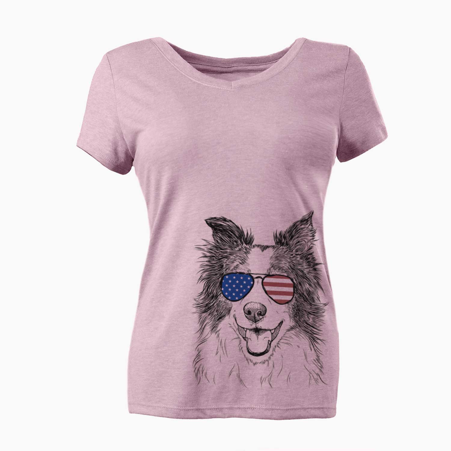 USA Kylee the Border Collie - Women's Perfect V-neck Shirt