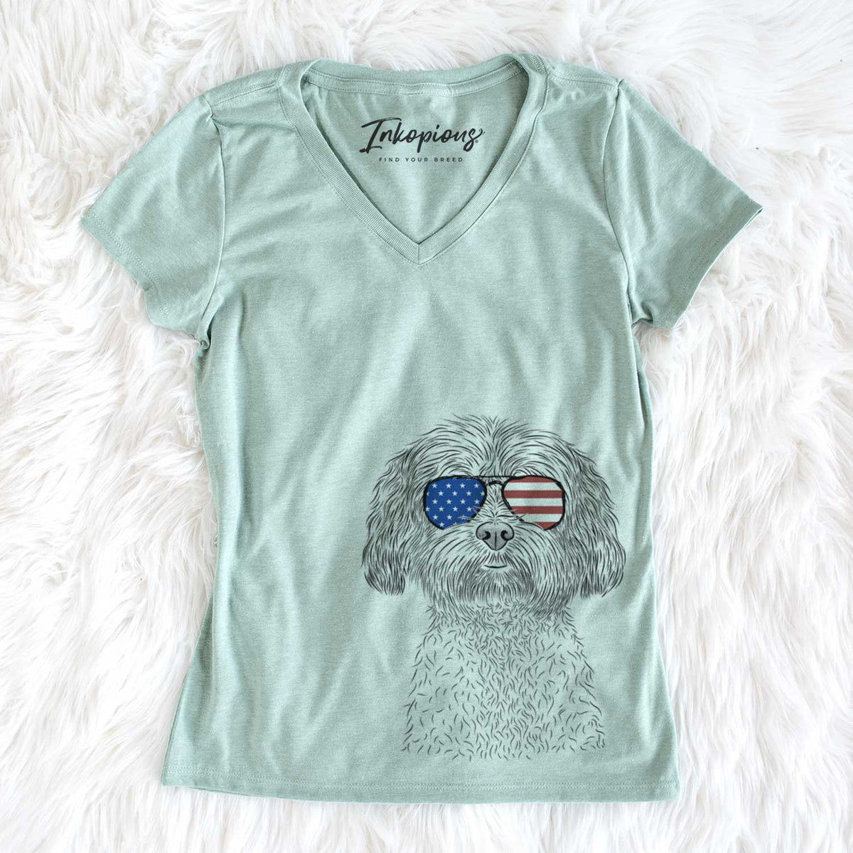 USA Lane the Lhasa Apso - Women's Perfect V-neck Shirt