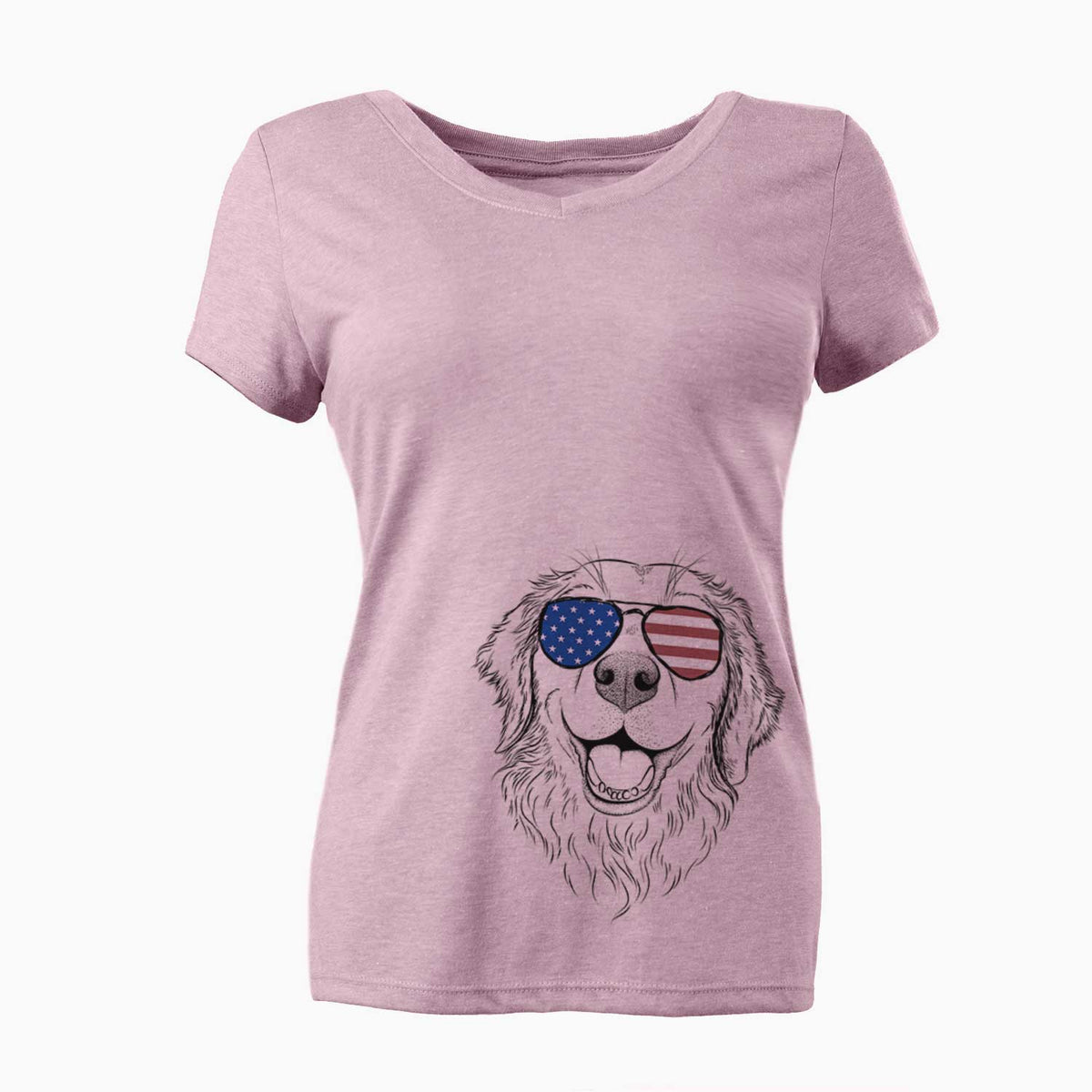 USA Legend the Golden Retriever - Women's Perfect V-neck Shirt