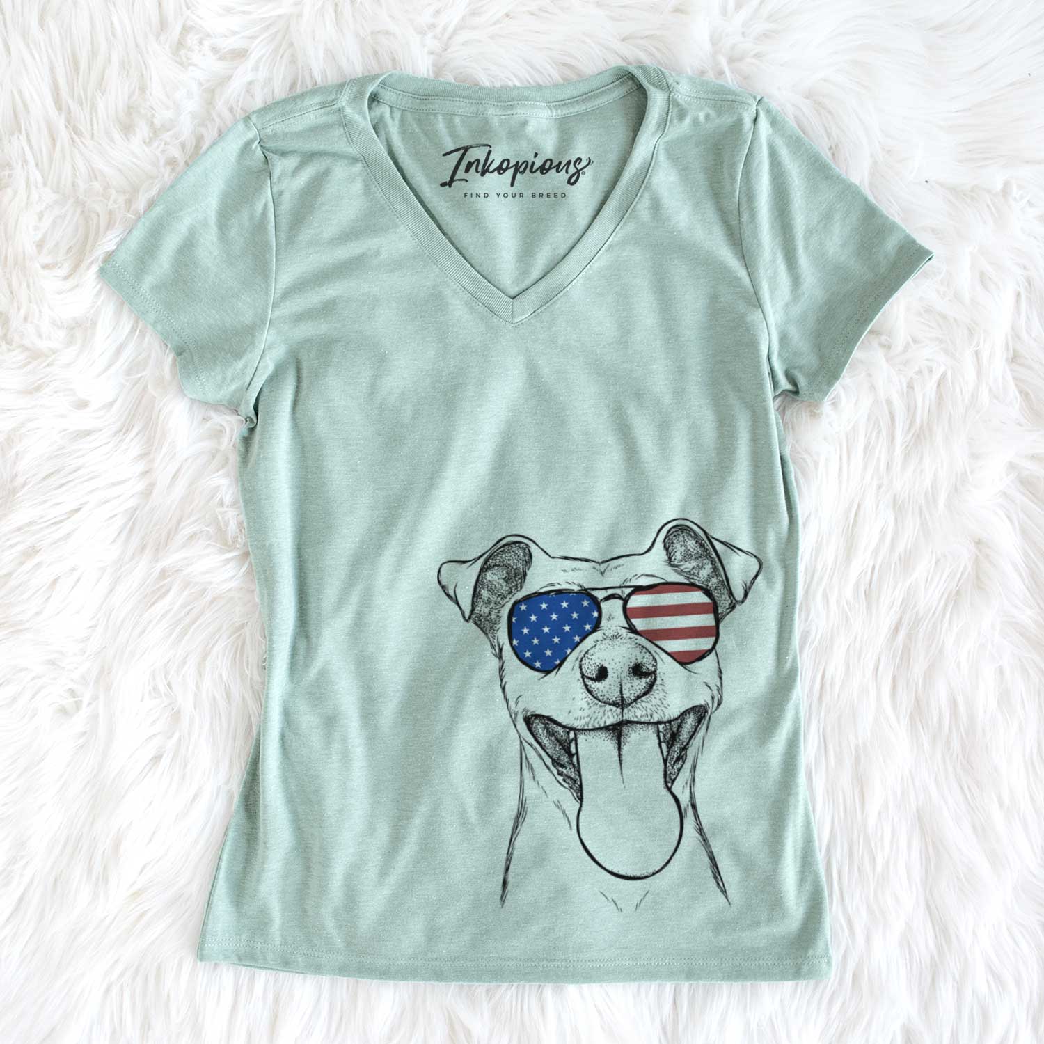 USA Lemmie the Mixed Breed - Women's Perfect V-neck Shirt