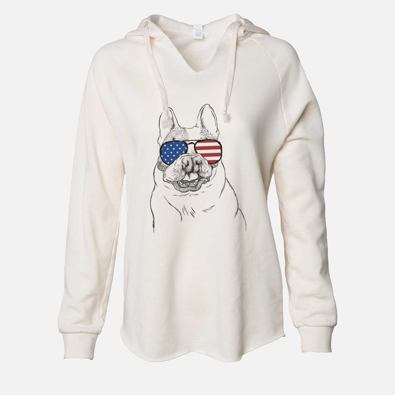 USA Lentil the French Bulldog - Cali Wave Hooded Sweatshirt