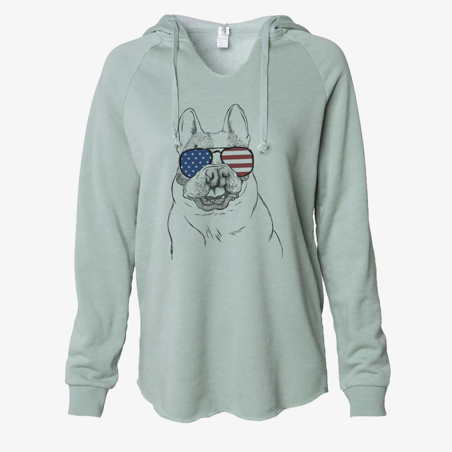 USA Lentil the French Bulldog - Cali Wave Hooded Sweatshirt