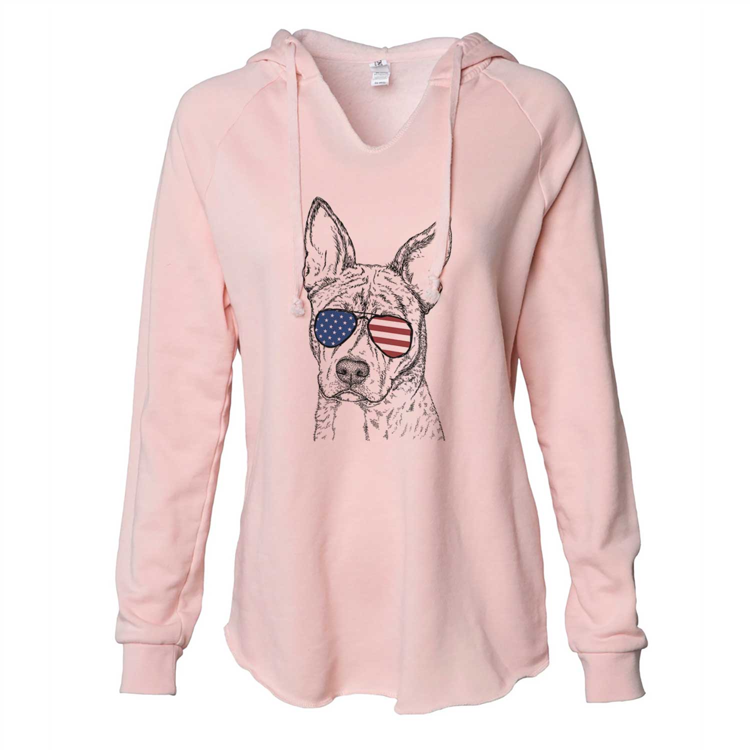 USA Leo the Ibizan Hound Bull Mastiff Mix - Cali Wave Hooded Sweatshirt