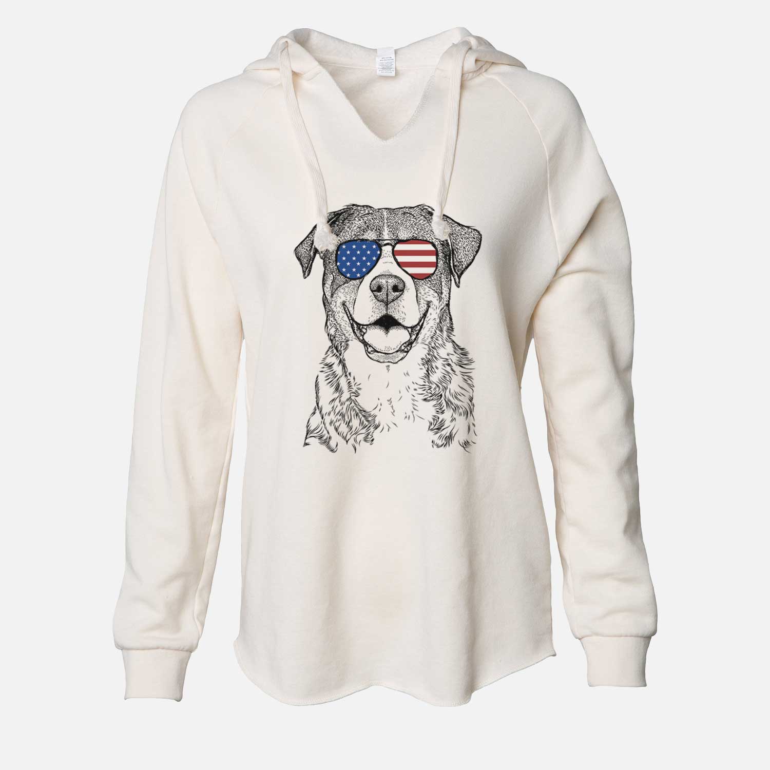 USA Leon the Greater Swiss Mountain Dog - Cali Wave Hooded Sweatshirt